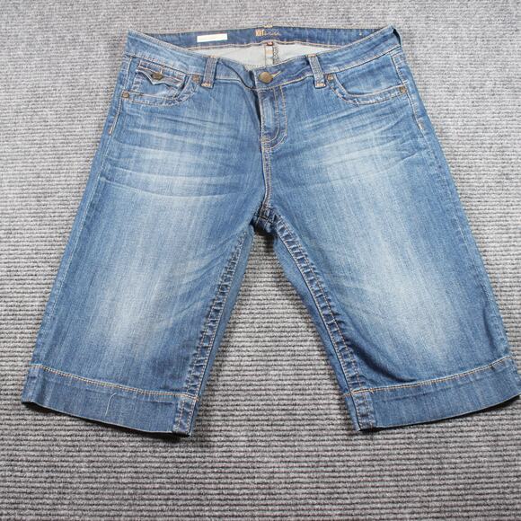 KUT from the Kloth Bermuda Shorts Womens 14 Blue Natalie Stretch - Picture 1 of 9
